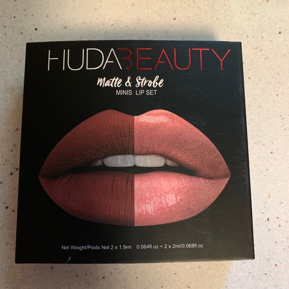 Huda 4 Pc Mini’s Matte & Strobe Lip Color New - Picture 2 of 2